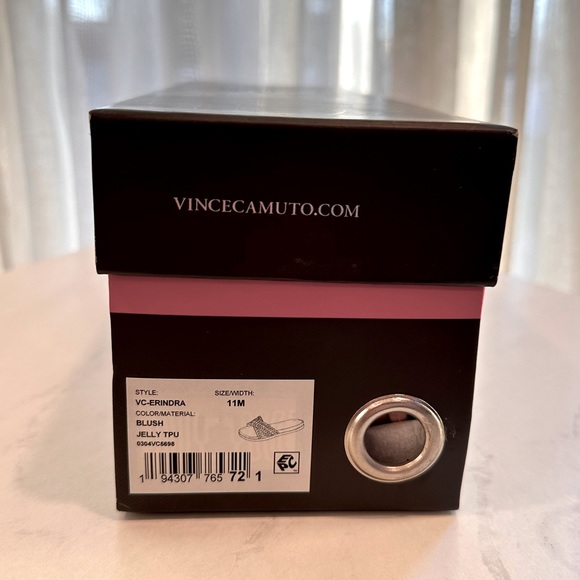 Vince Camuto Erindra blush cross band jelly flat slide sandals - Picture 8 of 8